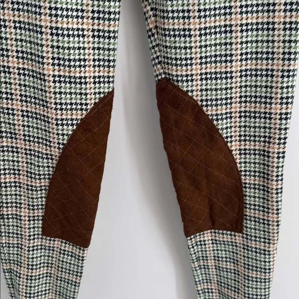 Janie and Jack houndstooth printed riding pant  leggings sz 10